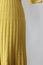 Chartreuse 40s Knit Dress XS-M