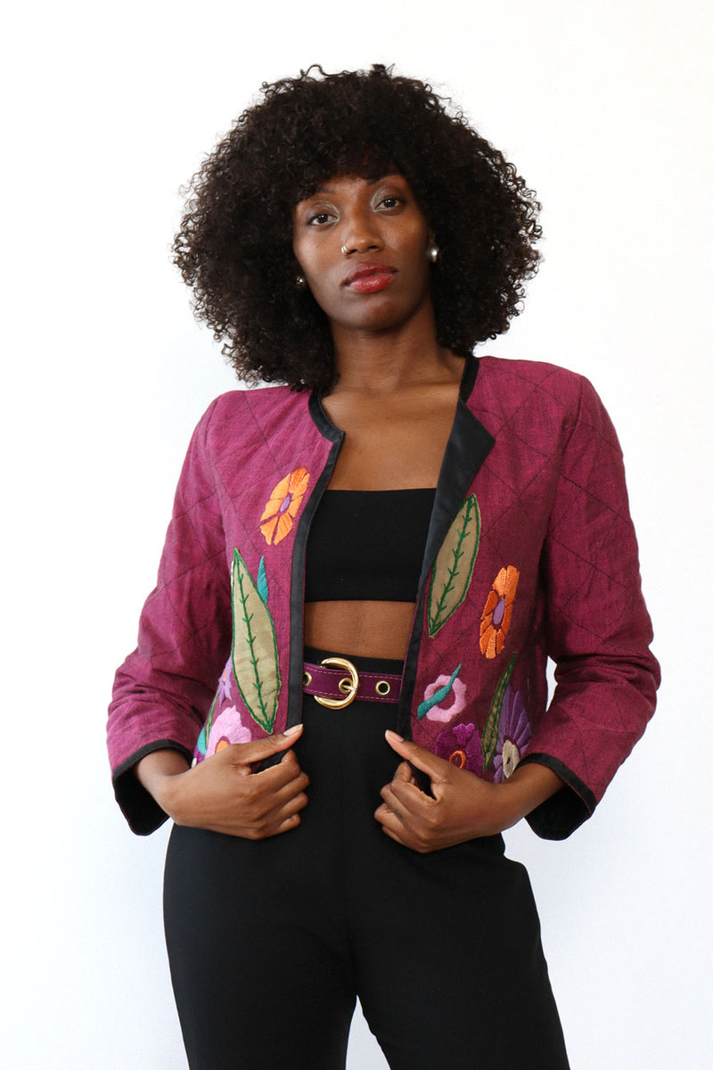 Girasol Embroidered Crop Jacket S/M