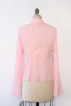 Blush Pink Crinkle Buttondown L