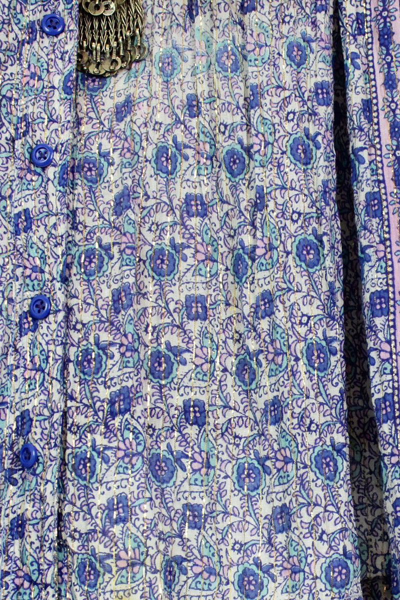 Swinging Metallic Gauze Indian Blouse