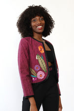 Girasol Embroidered Crop Jacket S/M