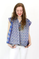 Swinging Metallic Gauze Indian Blouse