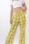 Lemon Lime Plaid Slacks M/L