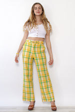 Lemon Lime Plaid Slacks M/L
