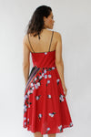 Deux Red Tropical Dress M