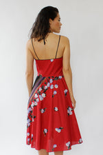 Deux Red Tropical Dress M