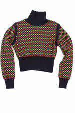 SALE... 70s cropped rainbow sweater