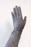 Smoke Leather Elbow Gloves