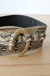 Snakeskin Hook Buckle Belt
