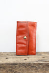 Pumpkin Leather Clutch