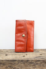 Pumpkin Leather Clutch
