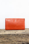 Pumpkin Leather Clutch