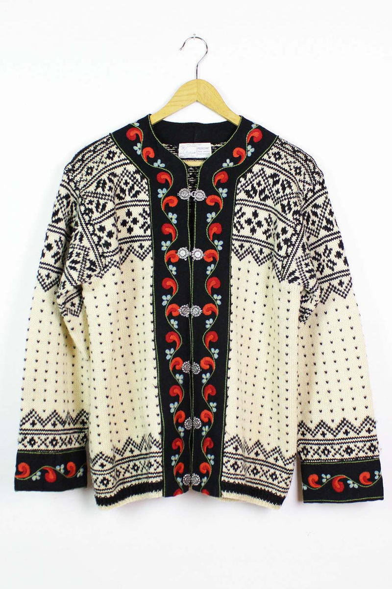 Floral Viking Sweater M