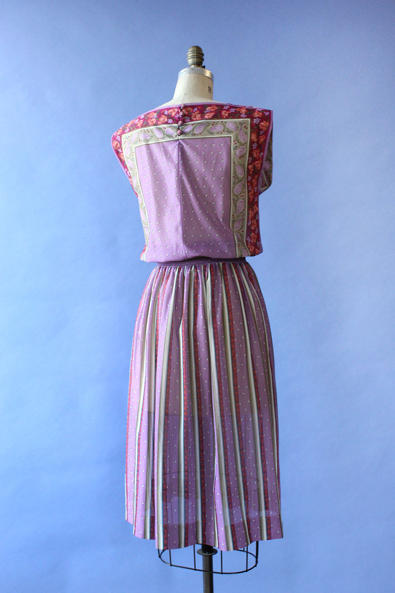 Serbin Scarf Print Dress XS-M