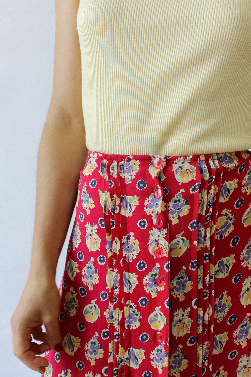 April Floral Veggie Skirt S/M