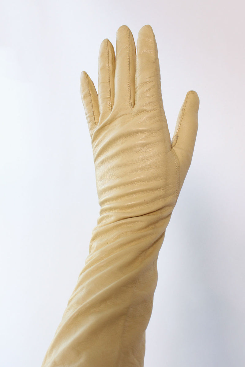 Butter Leather Elbow Gloves