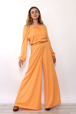 Creamsicle Flared Jumpsuit M/L Tall