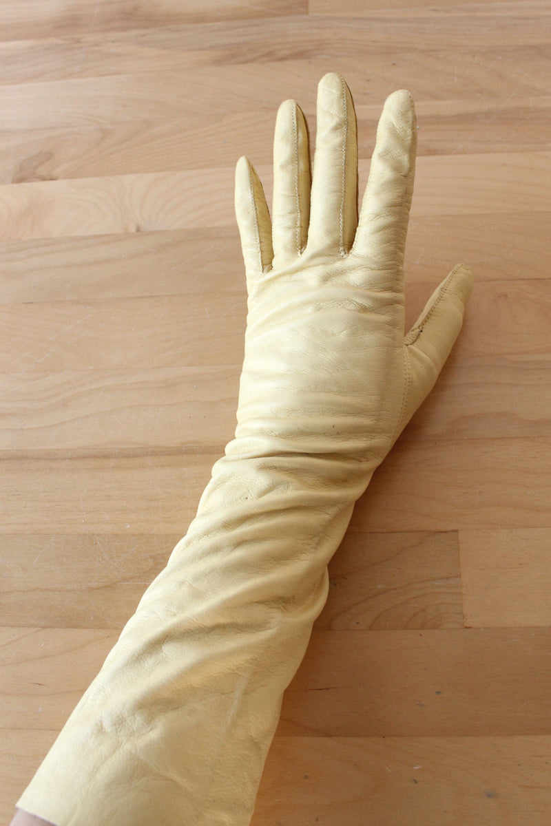Butter Leather Elbow Gloves