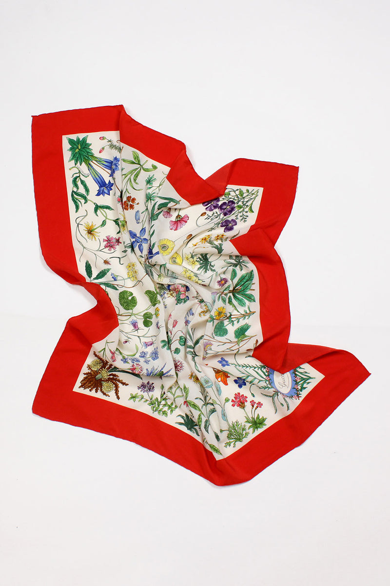 Gucci V. Accornero Flora Silk Scarf