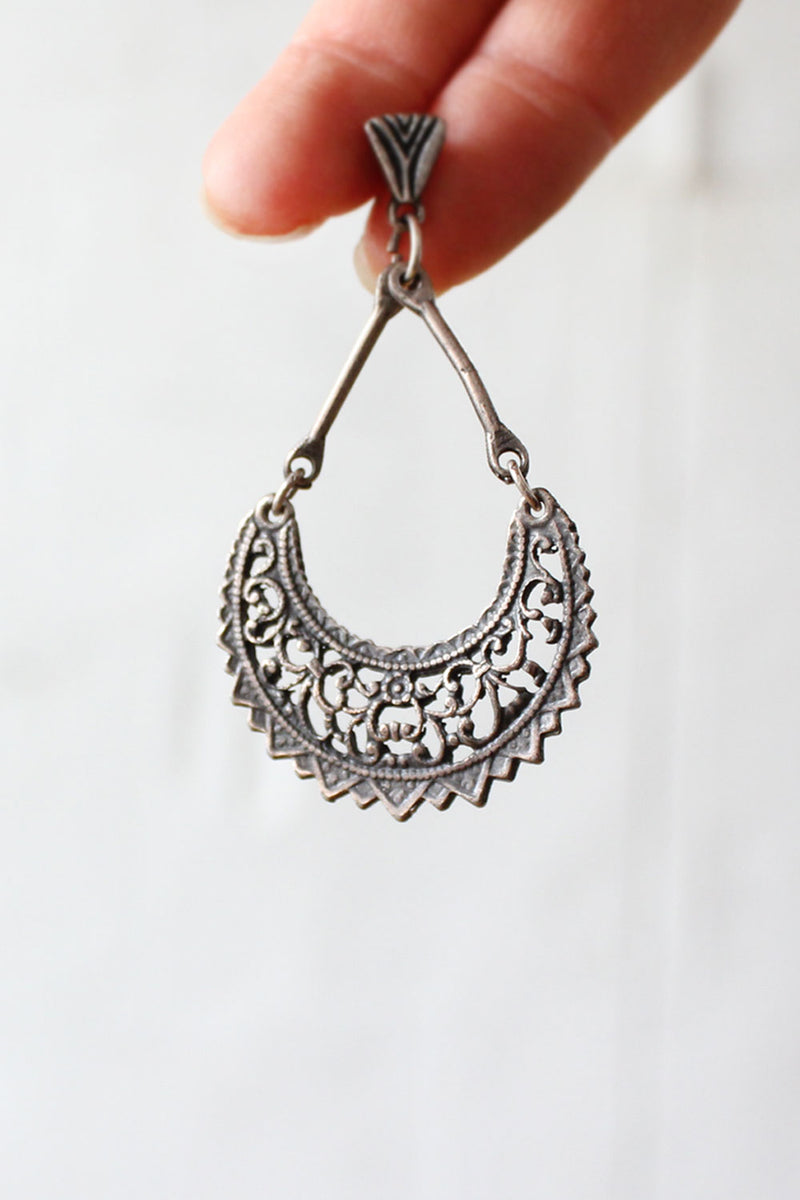 Filigree Crescent Earrings