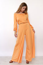 Creamsicle Flared Jumpsuit M/L Tall