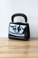 Glossy Black Handbag