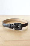 Glossy Croc Leather Belt