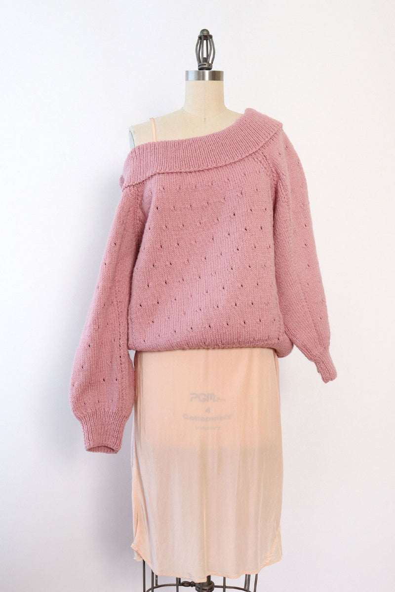 Dusty Rose Off Shoulder Sweater M/L