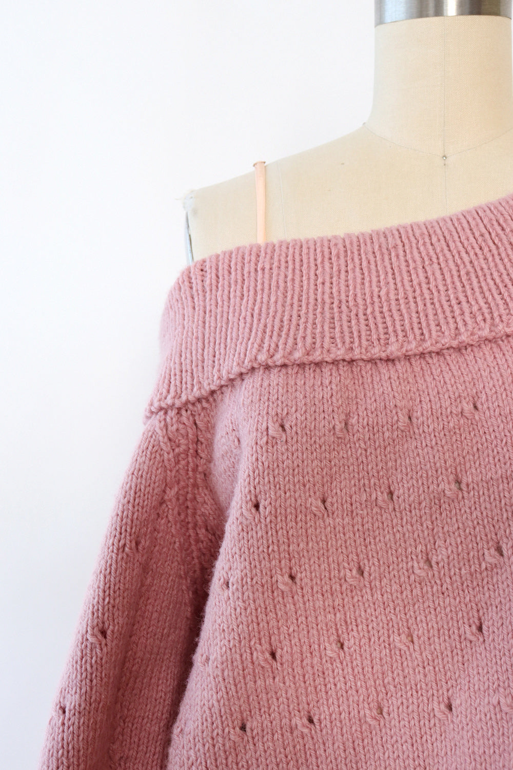 Dusty Rose Off Shoulder Sweater M/L