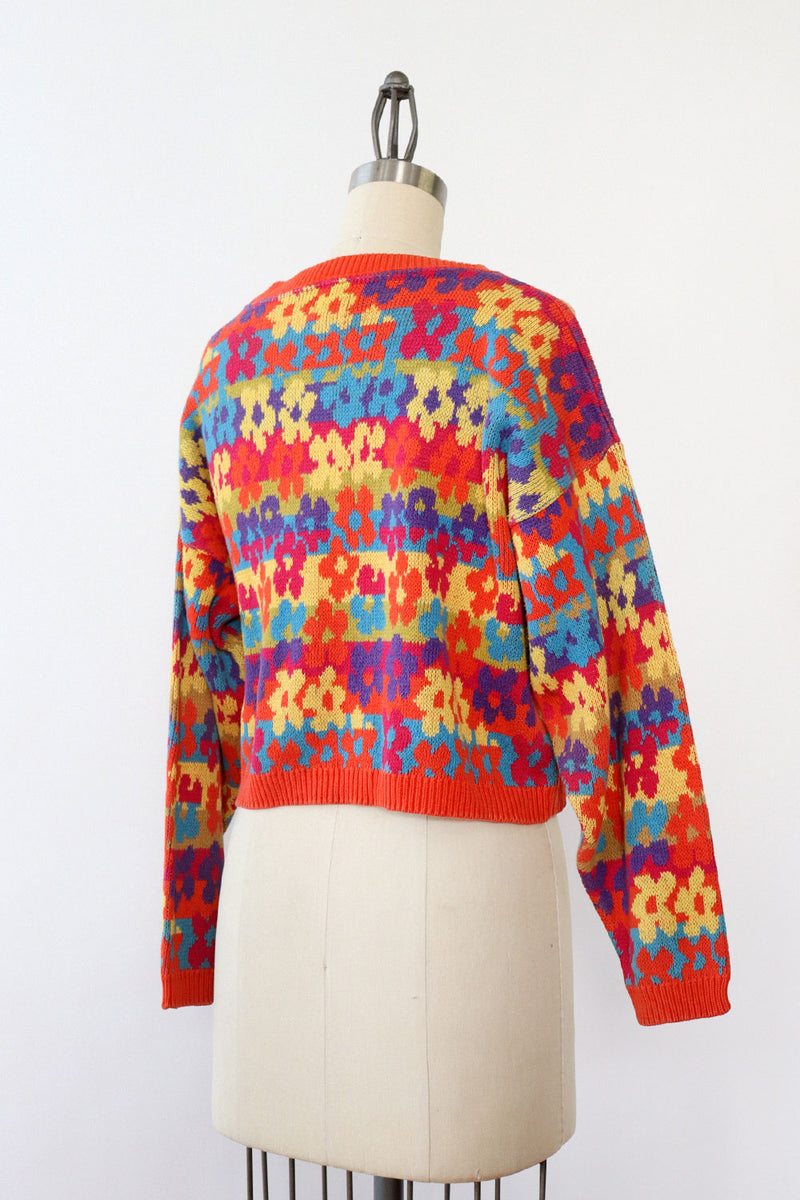 Flower Power Crop Sweater S/M
