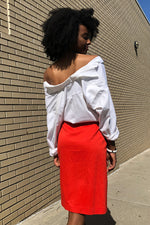 Apple Red Snap Skirt S