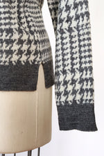 Stone Houndstooth Sweater M