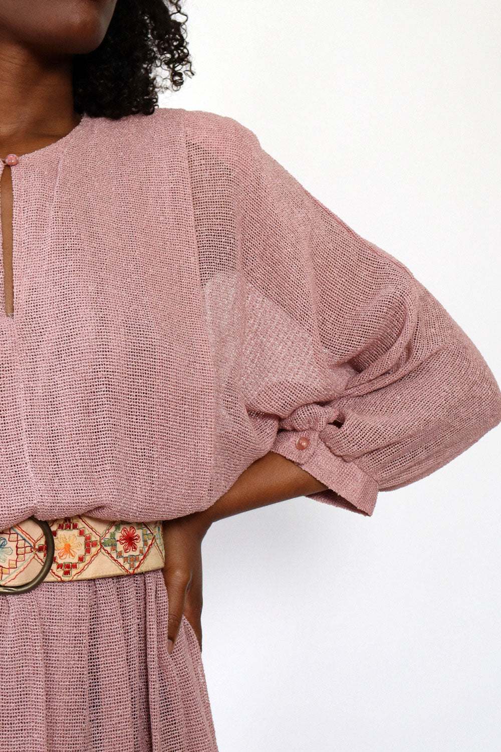 Peony Pink Gauze Dress M/L