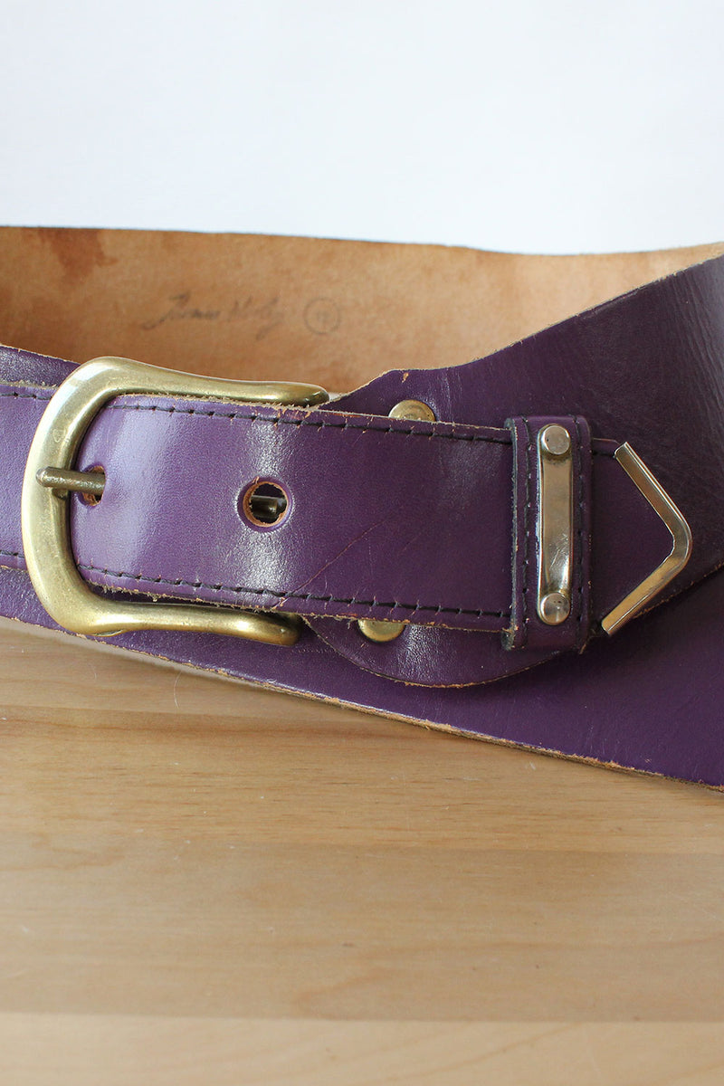 Wide Dip Leather Belt
