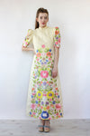 Puff Sleeve Embroidered Maxi S/M