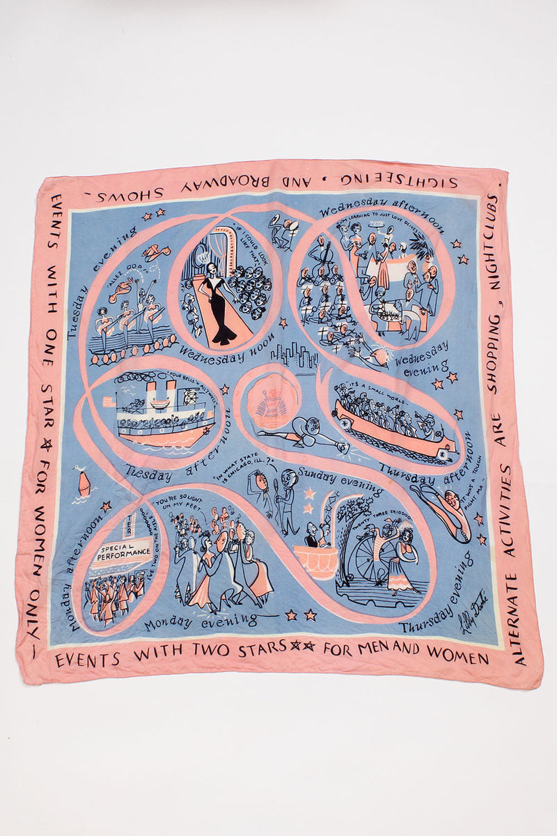 Lily Daché NYC Nightlife Scarf 1950s