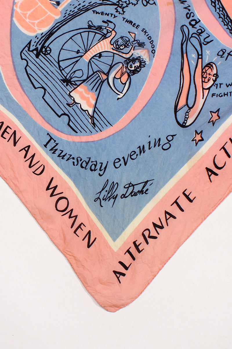 Lily Daché NYC Nightlife Scarf 1950s