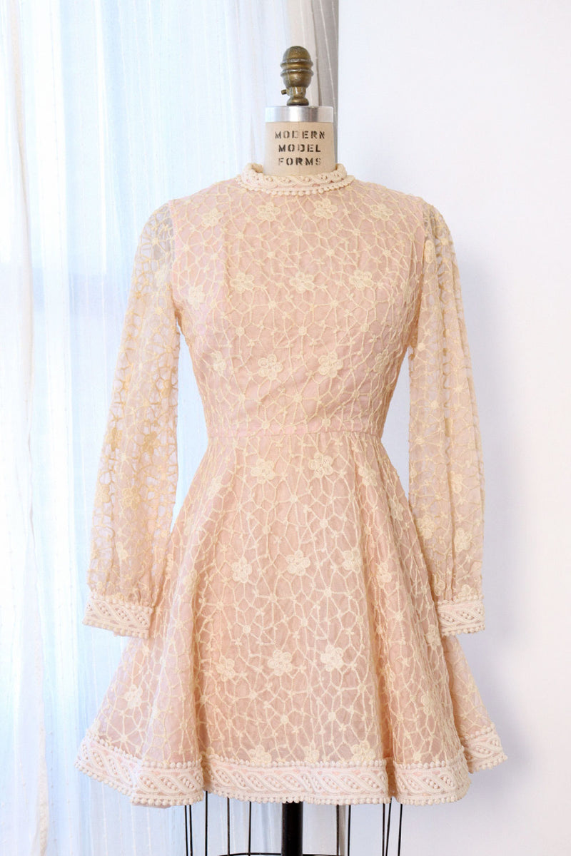 Cherry Blossom Mod Flare Dress S-S/M