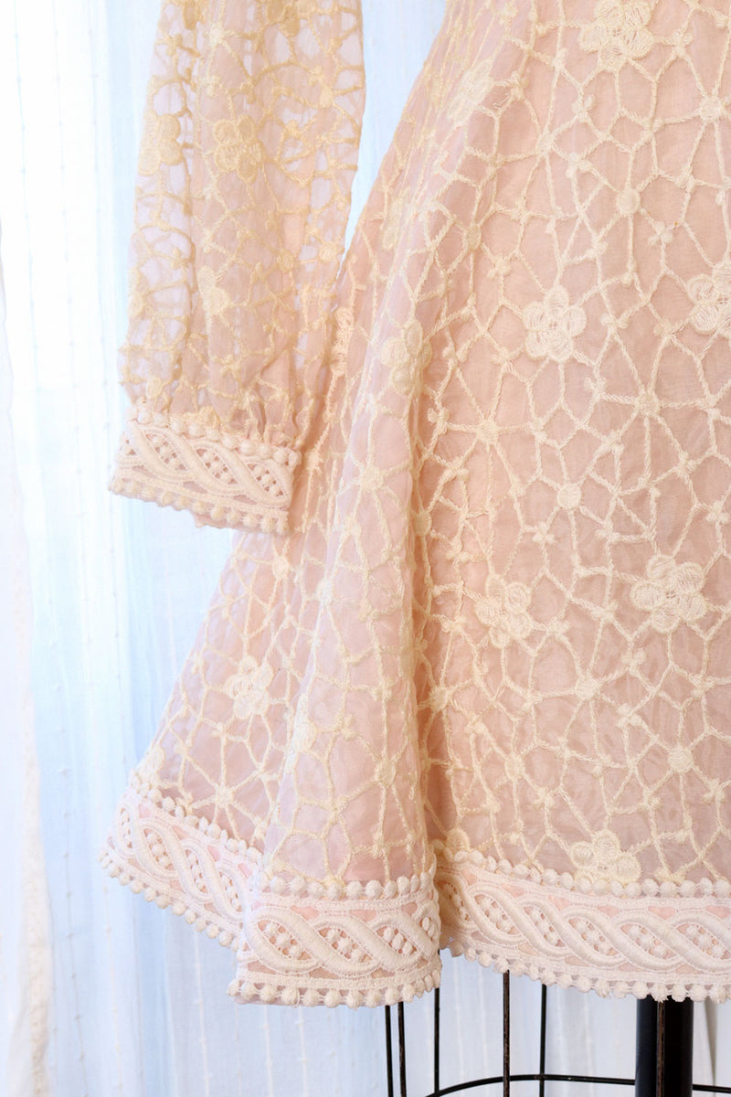 Cherry Blossom Mod Flare Dress S-S/M