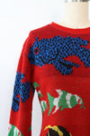 Betsey Johnson Tropical Fish Intarsia Sweater S-L