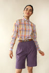 Leon Lavender Cord Shorts S
