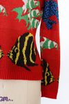Betsey Johnson Tropical Fish Intarsia Sweater S-L