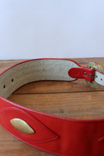 Ruby Leather Brass Medallion Waist Belt