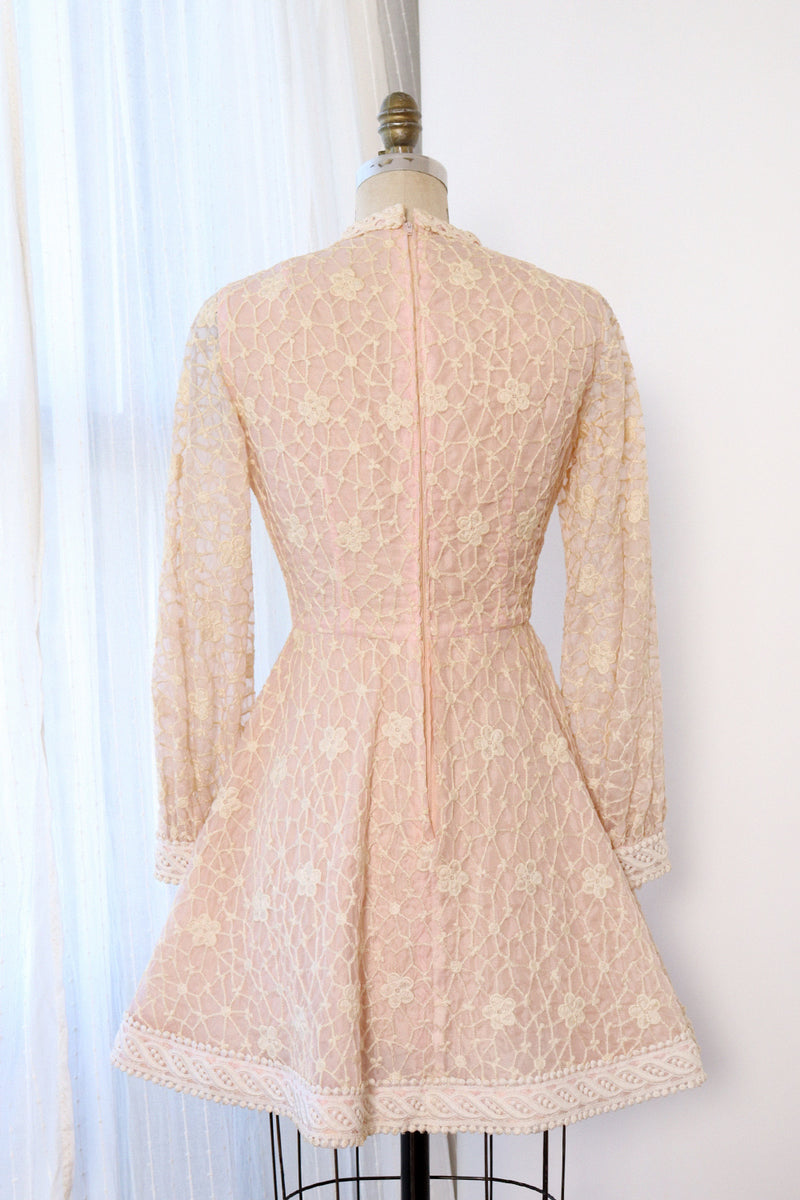 Cherry Blossom Mod Flare Dress S-S/M