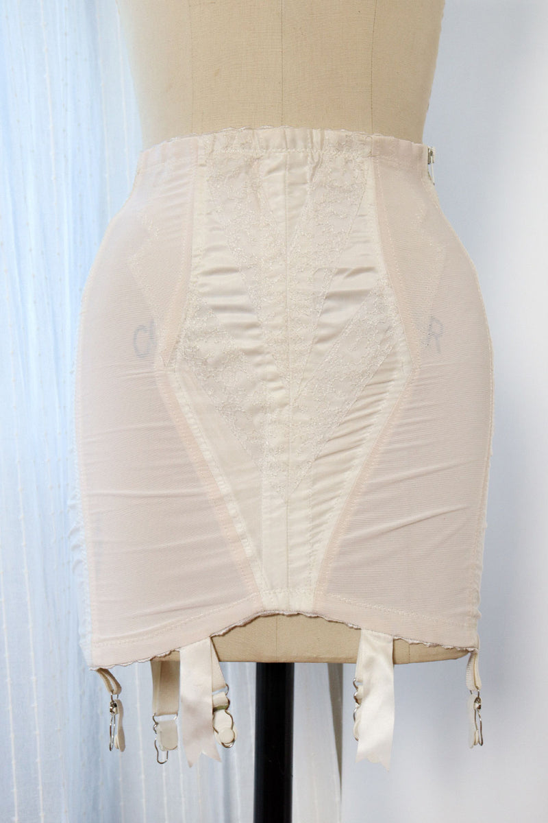 Ivory Paneled Girdle XS