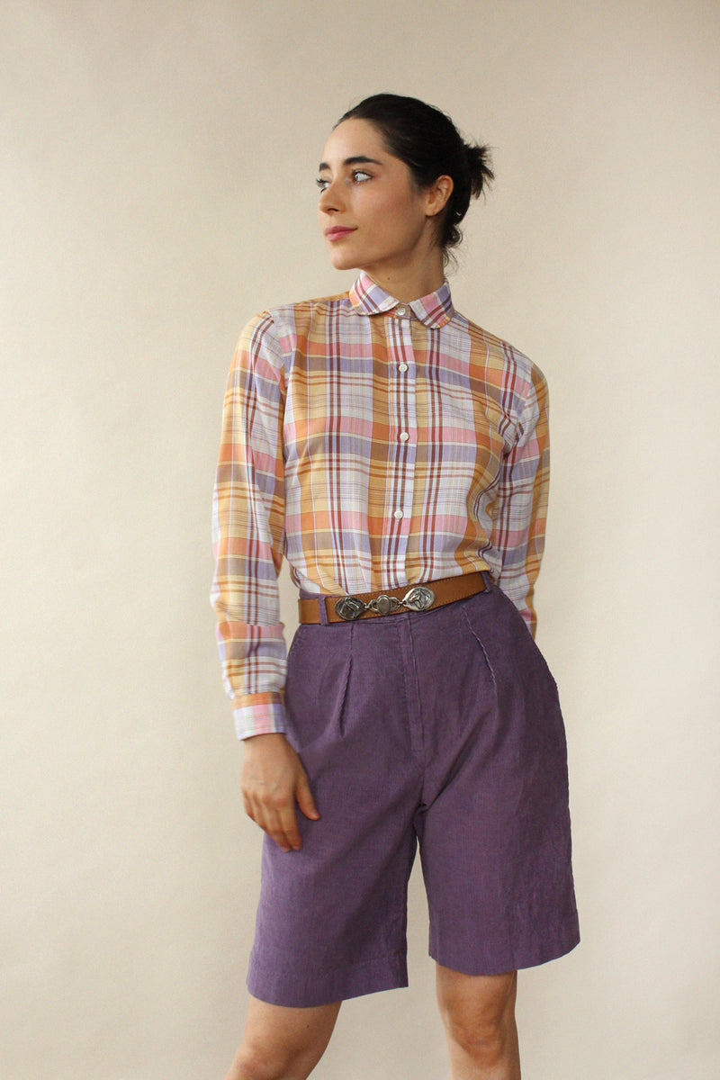 Leon Lavender Cord Shorts S