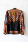 Scarf Print Silk Blouse M/L