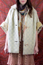 1960s cream cocoon coat