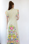 Puff Sleeve Embroidered Maxi S/M