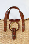 Leather Trimmed XL Basket Bag